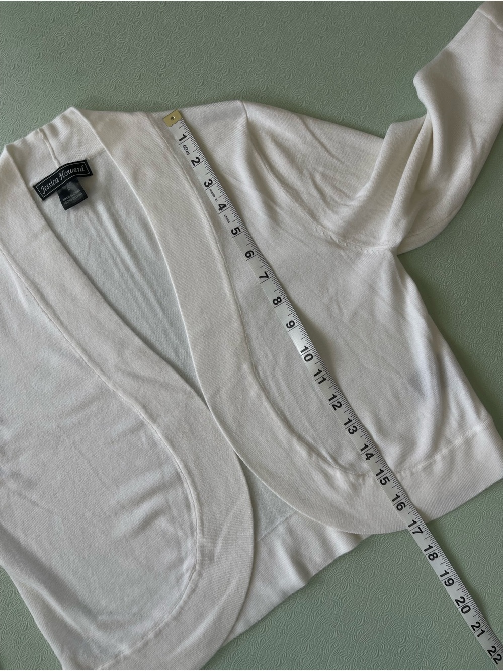 Jessica Howard White Open-Front Bolero Cardigan - Picture 7 of 7